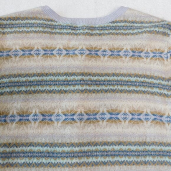 Lands' End Southwestern Print Cashmere Cardigan | Muted Colors | EUC | Large P - Picture 6 of 11